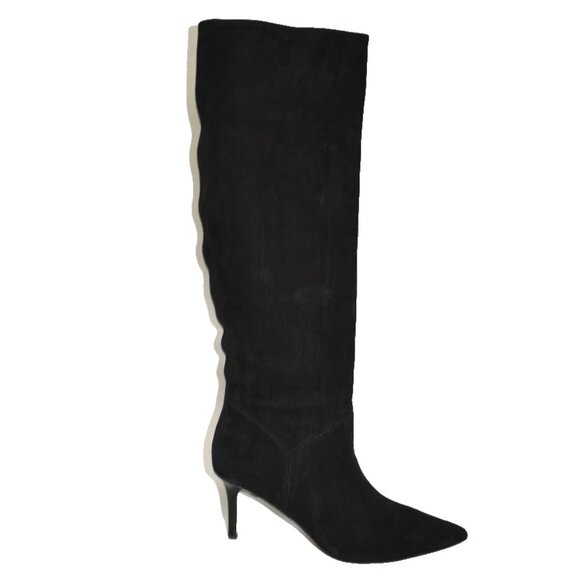 New! VERONICA BEARD Lavaca Boot Knee High Size 9.5 Black Suede M DD396A - Picture 1 of 6